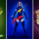 Image for article titled Famous superheroines wearing suits made of liquid paint look really cool